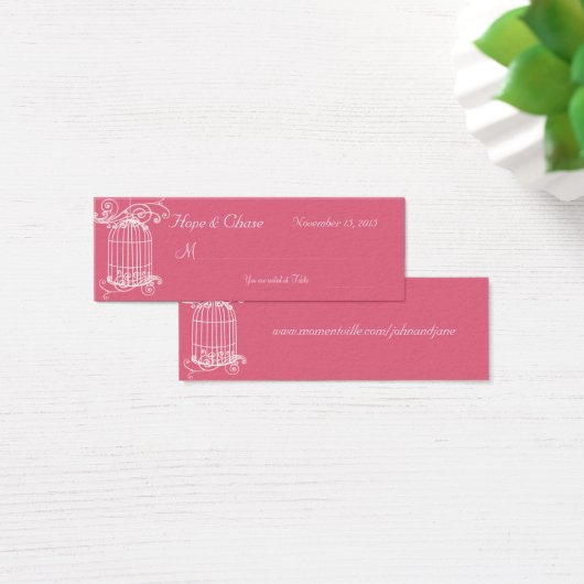 Platzkarten aus Vintagem Vogelkäfig (Schreibtisch)