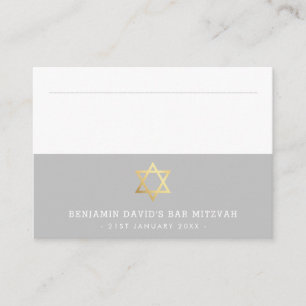 PLATZKARTEN Bar Mitzvah Goldstar der david grau