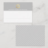 PLATZKARTEN Bar Mitzvah Goldstar der david grau (Vorne/Hinten)