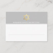 PLATZKARTEN Bar Mitzvah Goldstar der david grau (Vorderseite)