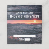 Platzkarten bei Hochzeiten im Ozean (Außenseite Aufgefaltet)