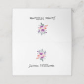 Platzkarten der Aquarellfarben-Blume (Außenseite Aufgefaltet)