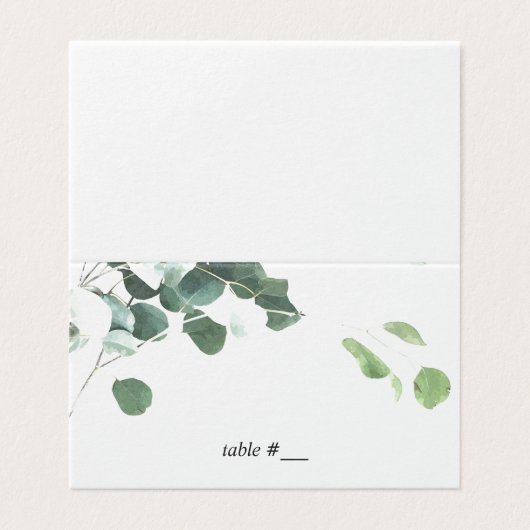 Platzkarten der Aquarellfarben - gefaltet (Außenseite Aufgefaltet)