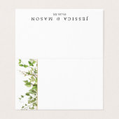 Platzkarten der Waldlandwirtschaft Visitenkarten (Außenseite Aufgefaltet)