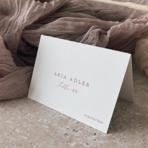 Platzkarten des Delikatmenüs des Rose-Gold-Menüs Tischnummer