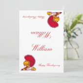 Platzkarten des Erntedanks mit der Türkei (Stehend Vorderseite)