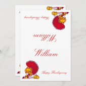 Platzkarten des Erntedanks mit der Türkei (Vorne/Hinten)