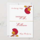 Platzkarten des Erntedanks mit der Türkei (Rückseite)