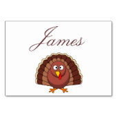 Platzkarten des Erntedanks mit der Türkei Tischnummer (Vorderseite)