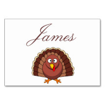 Platzkarten des Erntedanks mit der Türkei