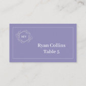 Platzkarten des Lavendelmonogramm-Wappen (Rückseite)