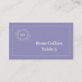 Platzkarten des Lavendelmonogramm-Wappen (Vorderseite)