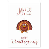 Platzkarten des personalisierten Erntedanks mit de Tischnummer (Rückseite)