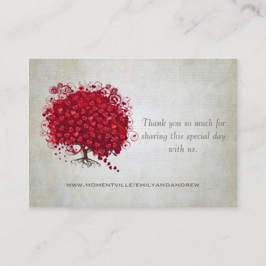 Platzkarten des Roten Herzens (Rückseite)