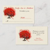 Platzkarten des Roten Herzens (Vorne/Hinten)