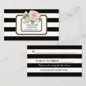 Platzkarten Englisch Rose Art Deco Gold Glitzer (Vorne/Hinten)