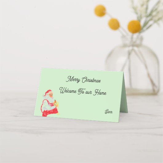 Platzkarten: Frohe Weihnachten Platzkarte (Vorderseite)
