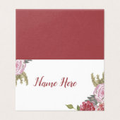 Platzkarten für Aquarellfarben (Außenseite Aufgefaltet)