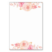 Platzkarten für das Blumenmuster Tischnummer (Rückseite)