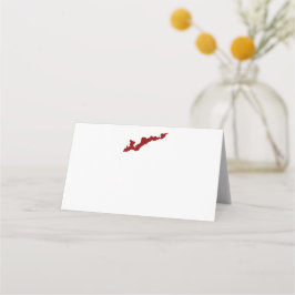 Platzkarten für das Logo der Fishers Island - Red