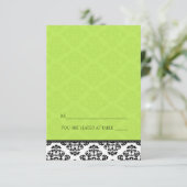 Platzkarten für den grünen Klappzelt Damask (Stehend Vorderseite)