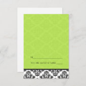 Platzkarten für den grünen Klappzelt Damask (Vorne/Hinten)