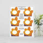 Platzkarten für den Namen des Ahornleaf-Erntedanks (Stehend Vorderseite)