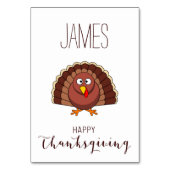 Platzkarten für den weißen Erntedank mit der Türke Tischnummer (Rückseite)