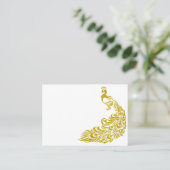 Platzkarten für die Blanken-Tabelle für Gold-Pfaue (Stehend Vorderseite)