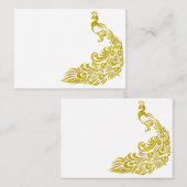 Platzkarten für die Blanken-Tabelle für Gold-Pfaue (Vorne/Hinten)