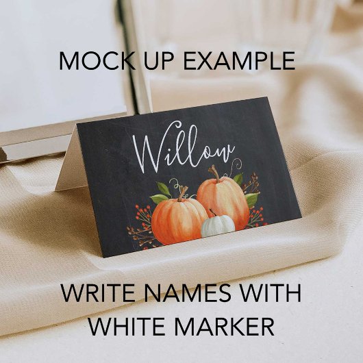 Platzkarten für Erntedank oder Friendsgiving-Namen