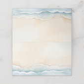 Platzkarten für Hochzeiten am Strand (Außenseite Aufgefaltet)