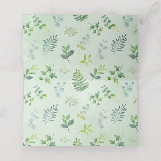 Platzkarten für Hochzeiten im Wasser (Innenseite Aufgefaltet)