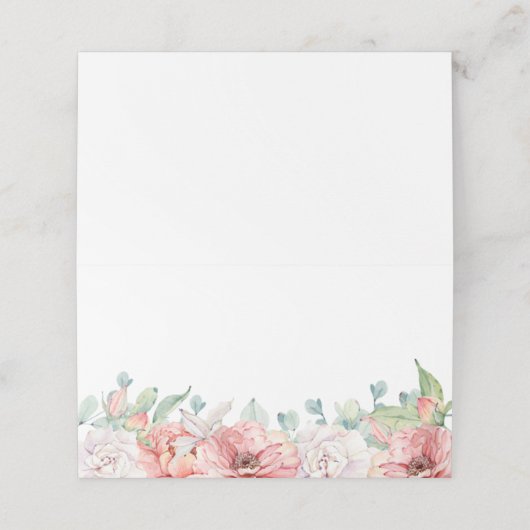 Platzkarten für Hochzeiten von Wasserfarben (Außenseite Aufgefaltet)