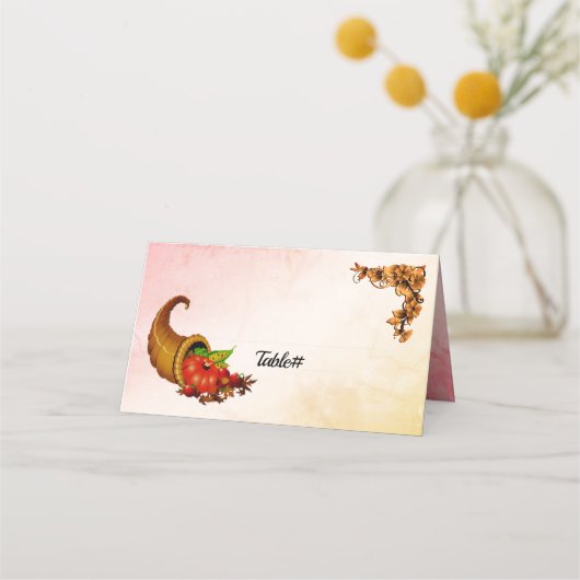 Platzkarten für klassische Erntedank (Vorderseite)