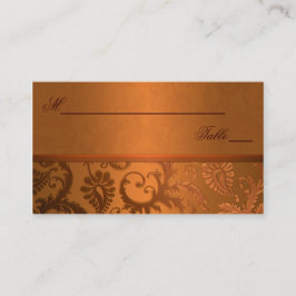 Platzkarten für Kupfer und braune Damasken