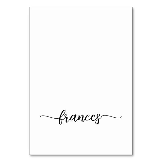 Platzkarten für moderne Pinselstriche Tischnummer (Vorderseite)