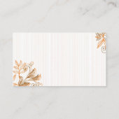 Platzkarten für orange und braune Blumen (Rückseite)