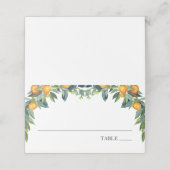 Platzkarten für Orange und Grünpflanzen (Außenseite Aufgefaltet)