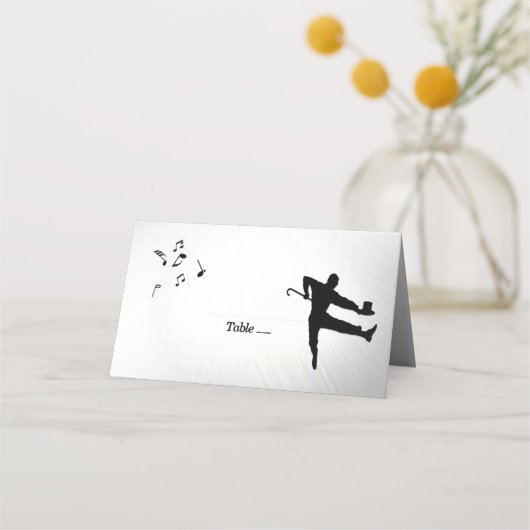 Platzkarten gestochen Tänzer (Vorderseite)