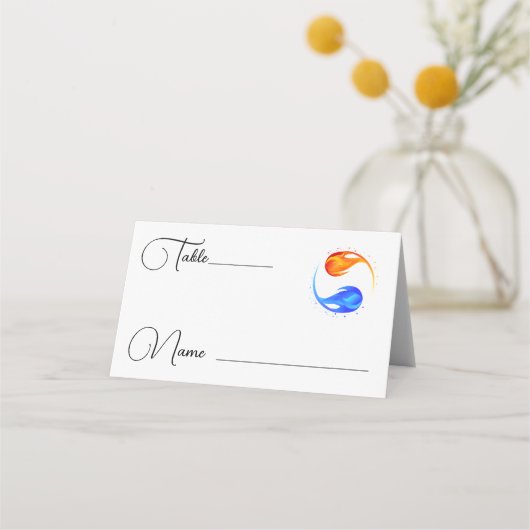 Platzkarten-Hochzeit-Zwillingsflame- Platzkarte (Vorderseite)