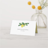 Platzkarten Hochzeiten Gelb und Blau (Rückseite)