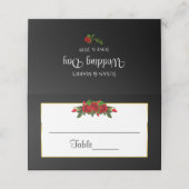 Platzkarten, Hochzeitskollektion für Rote Rosen Platzkarte (Außenseite Aufgefaltet)