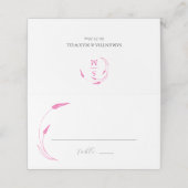 Platzkarten Hochzeitsrosa (Außenseite Aufgefaltet)