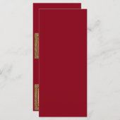 Platzkarten im Rot- und Goldzelt-Stil (Vorne/Hinten)