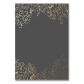 Platzkarten in Gold und Grau Tischnummer (Rückseite)