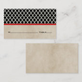 Platzkarten mit rotem Chic (Vorne/Hinten)