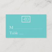 Platzkarten / Namenskarte - Aqua (Vorderseite)