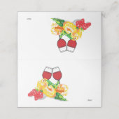 Platzkarten: Obst und Wein Platzkarte (Außenseite Aufgefaltet)