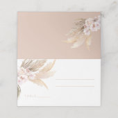 Platzkarten Pampas gras boho (Außenseite Aufgefaltet)